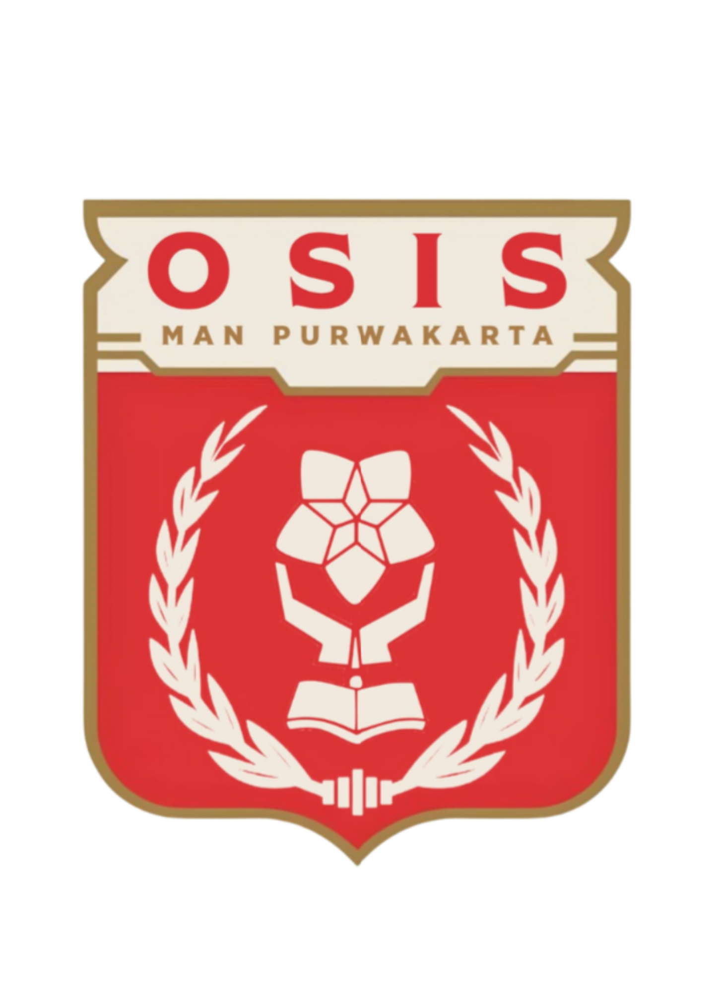 Logo organisasi pertama dengan desain warna ungu dan putih